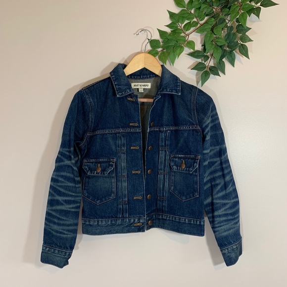 Madewell Rivet & Thread Simple Jean Jacket Blue XS